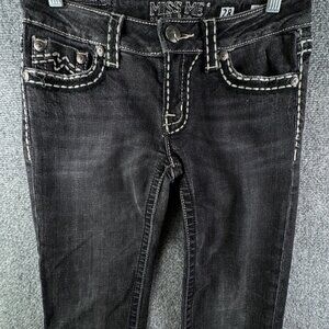 Miss Me Women Irene Skinny Jeans Gray Black Size 28x33.5 Denim Cotton Urban
